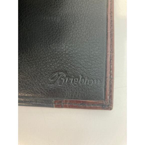 BRIGHTON MEDIUM BLACK, BROWN ANIMAL PRINT LEATHER WALET - Picture 6 of 10